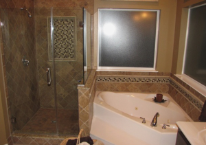 Custom shower and tub enclosure