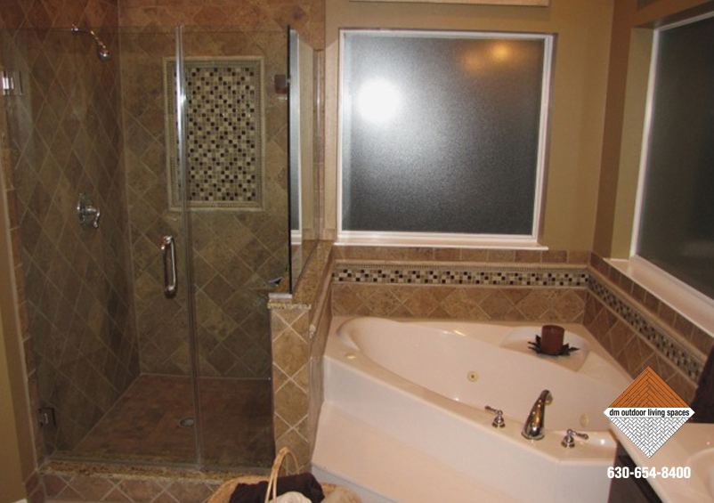 Custom shower and tub enclosure
