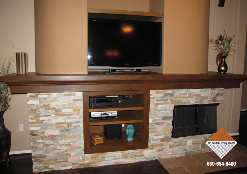 Gas fireplace with TV Shelf