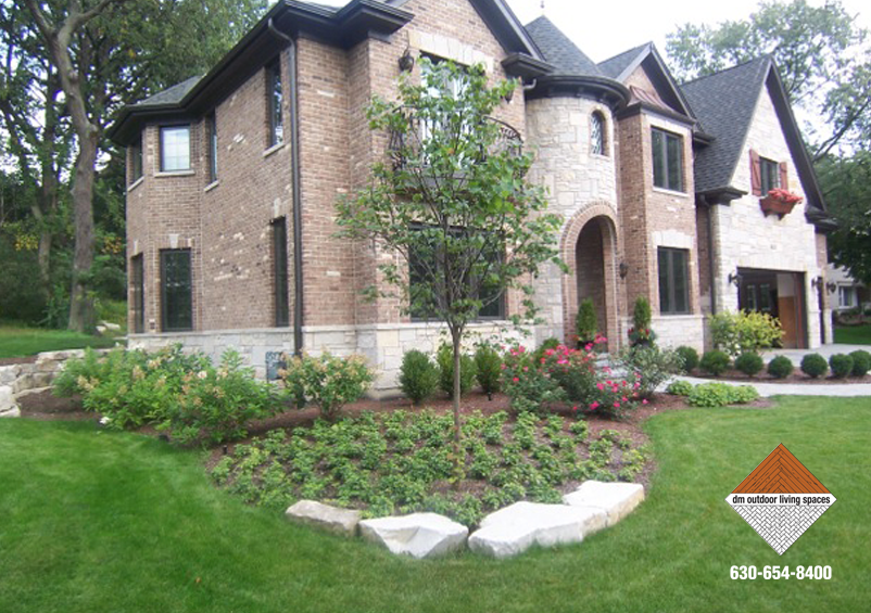 Stone Landscaping and Stone Front Walkway