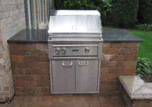 Outdoor Grill and Marble Countertop