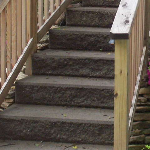 Siena Stone Steps with Treated Railing