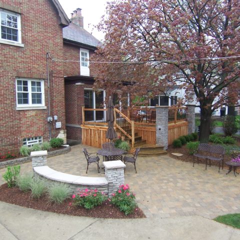 Stone patio and deck